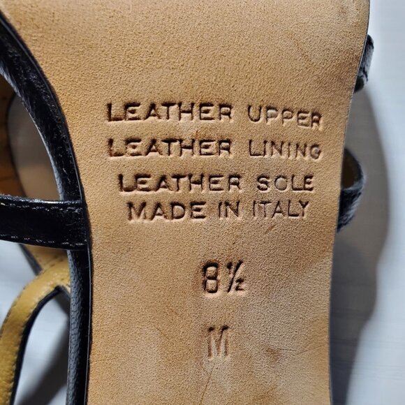 Yves Saint Laurent Black High Heel Sandals. Size 8 ½ M - Picture 7 of 10